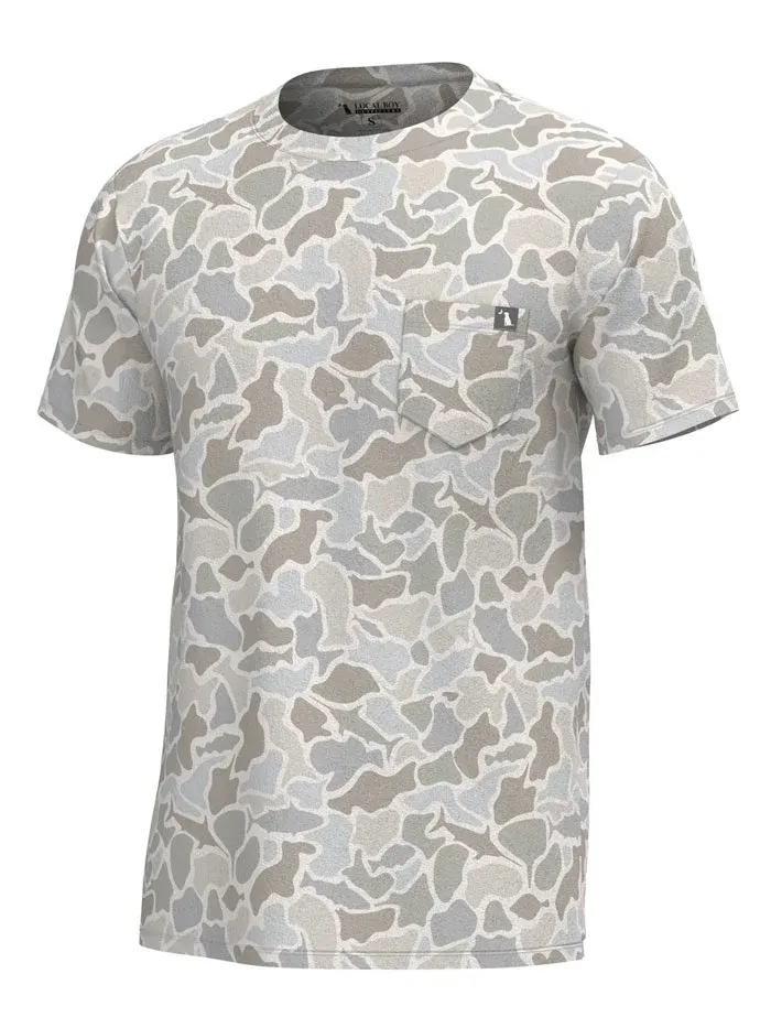 Local Boy Men's Fish Camo Crew  L1400082