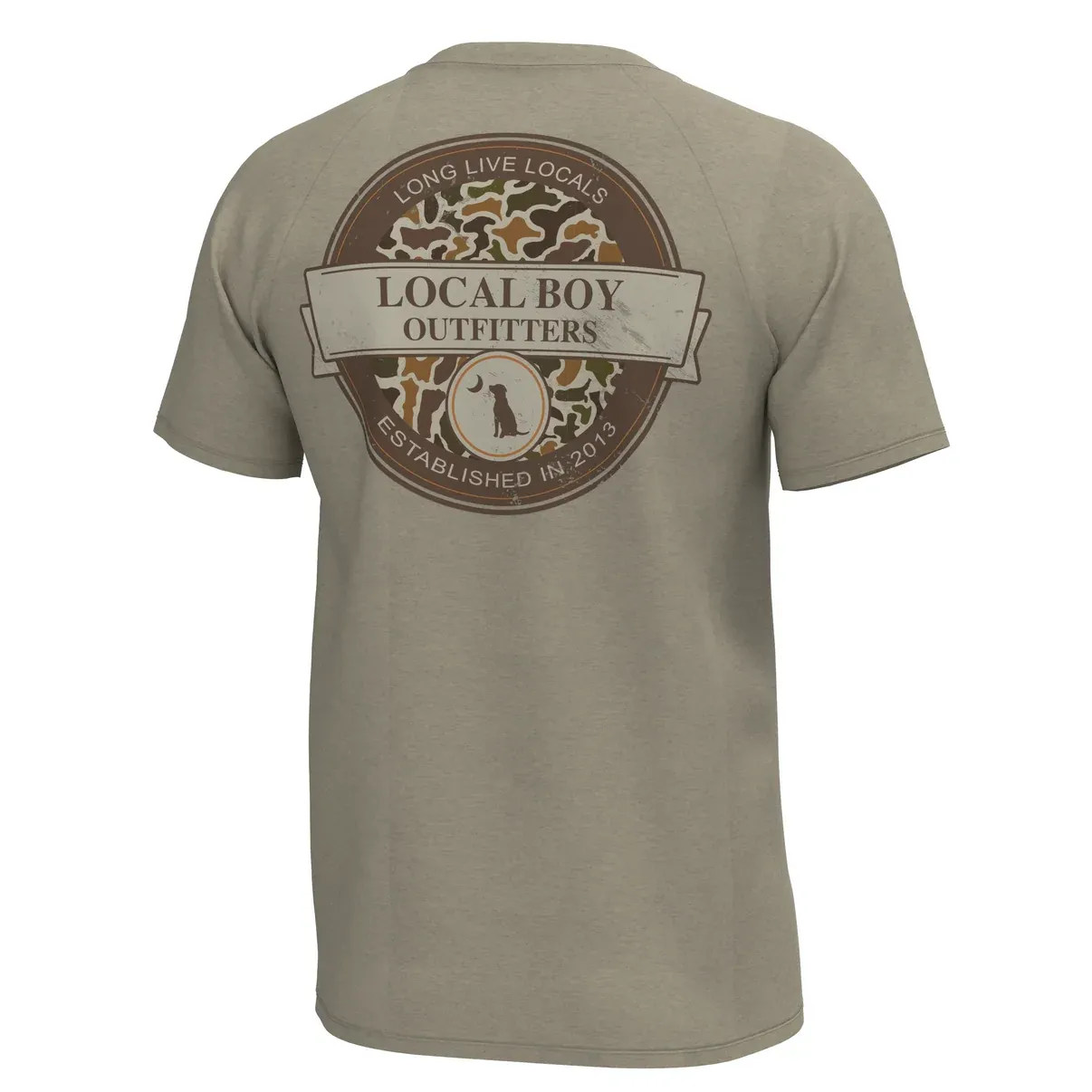 Local Boy Mens Graphic S/S Heather Blend Crew - Vintage Sphere L1410013