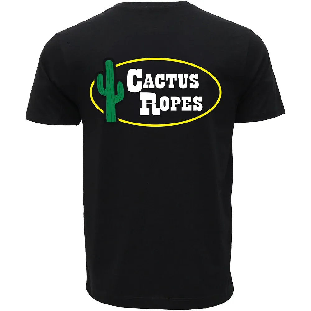 Hooey Mens "Cactus Ropes" Black w/White/Green/Yellow T-shirt HT2645BK