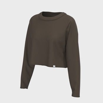 Local Boy Women's Boxy Crop Long Sleeve Tee Espresso L5112000