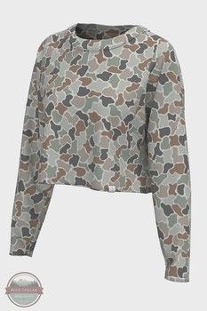 Local Boy Women's Boxy Crop Long Sleeve Tee Camoflauge L5112000