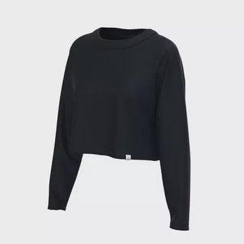 Local Boy Women's Boxy Crop Long Sleeve Tee Black L5112000