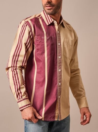 Kimes Men's Shirt ZT 1 ARM BANDIT, Colour: KHAKI, Size: S