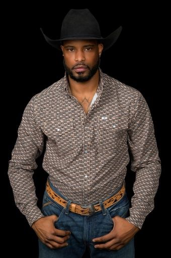 Ferrell THE CLARK LONG SLEEVE PEARL SNAP SHIRT IN BROWN FPL1026176, Colour: Brown, Gender: Men's, Size: Small