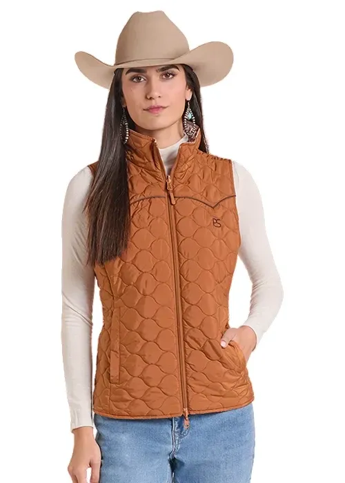 Panhandle Slim Women's Aztec Reversable Vest Orange DW98C09310