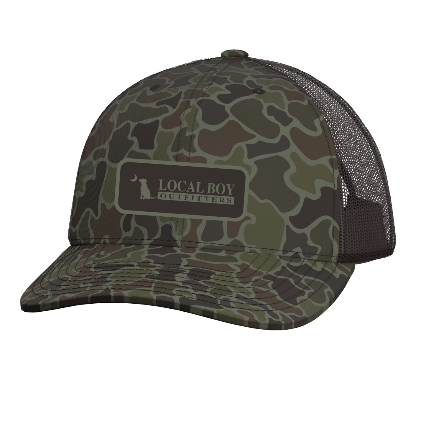 Local Boy Men's Logo Patch Localflage OD Camo Trucker Hat L3000790-LCO