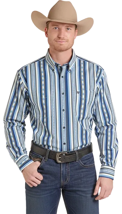 Rock n Roll Men's Striped Button Up