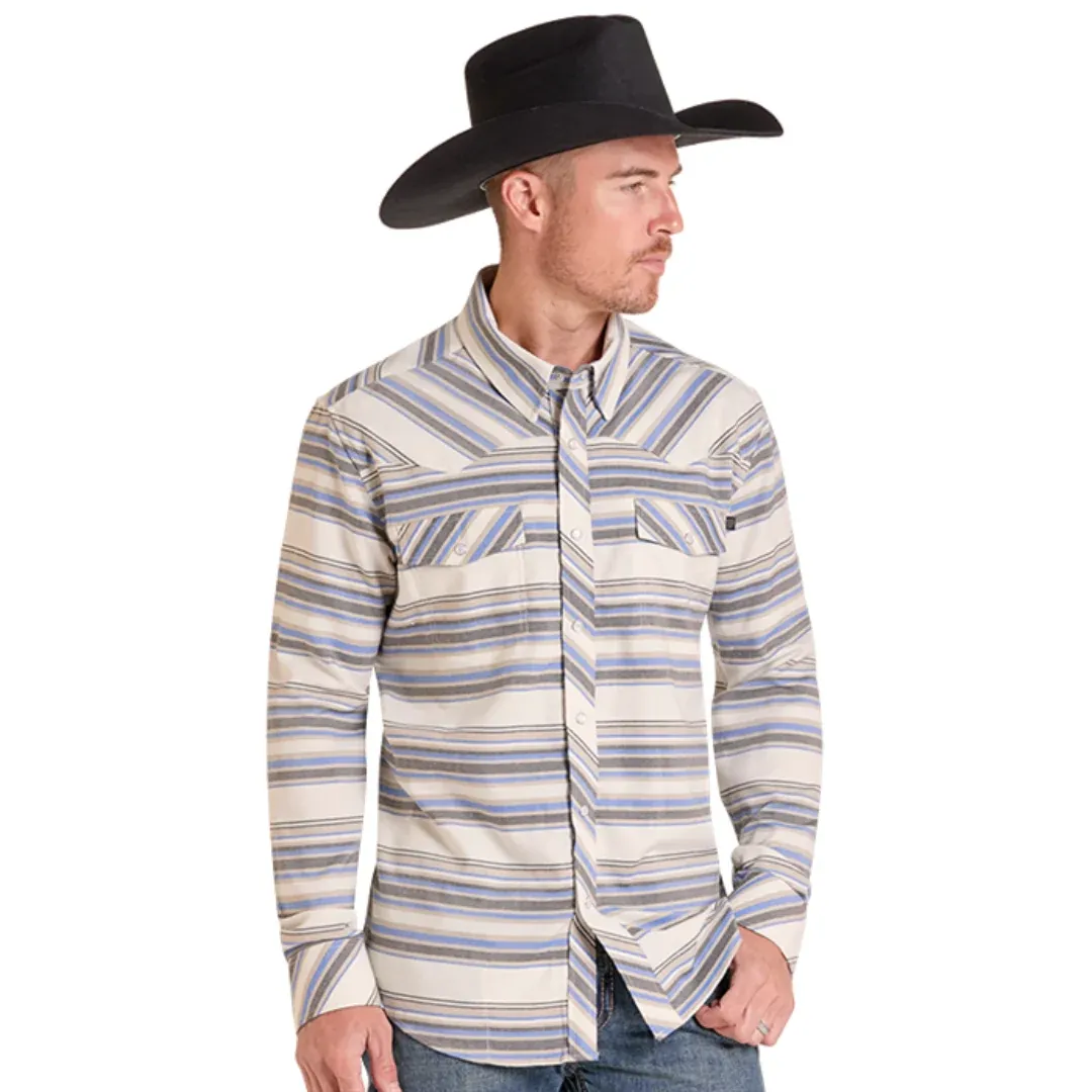 Rock n Roll Men's Striped Button Up BMB2S09474