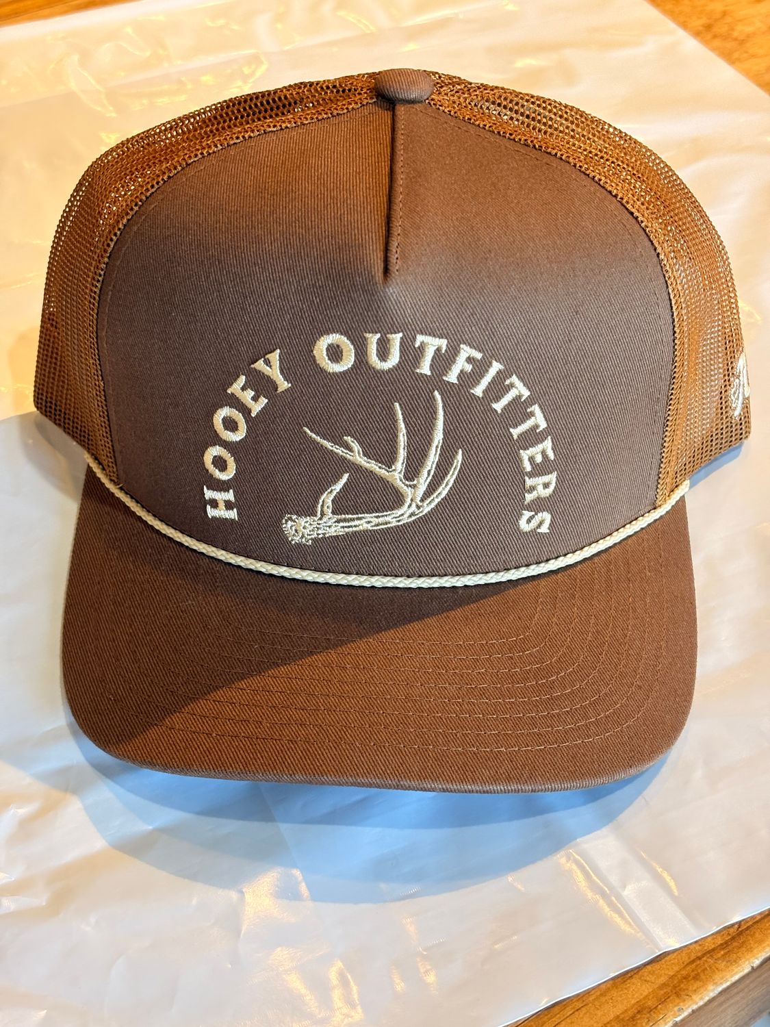 Hooey Men's Shed Brown 5-Panel Trucker with Tan Embroidery Logo 6043T-BRTN