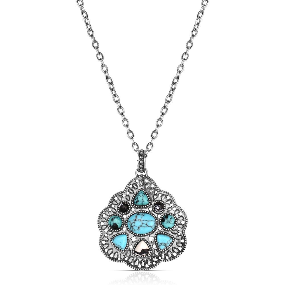 Montana Silversmith Women's Frontier Lace Turquoise Necklace