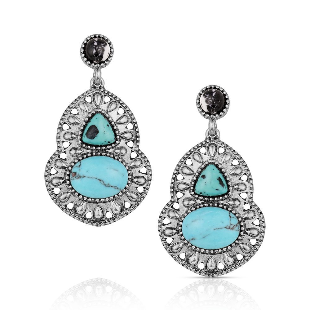 Montana Silversmith Women's Frontier Lace Turquoise Earrings