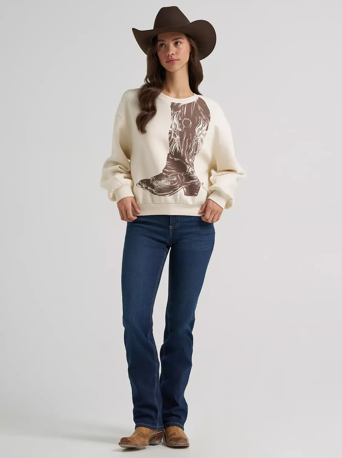Wrangler Retro Women's Vintage Oversized Cropped Sweatshirt 112385399