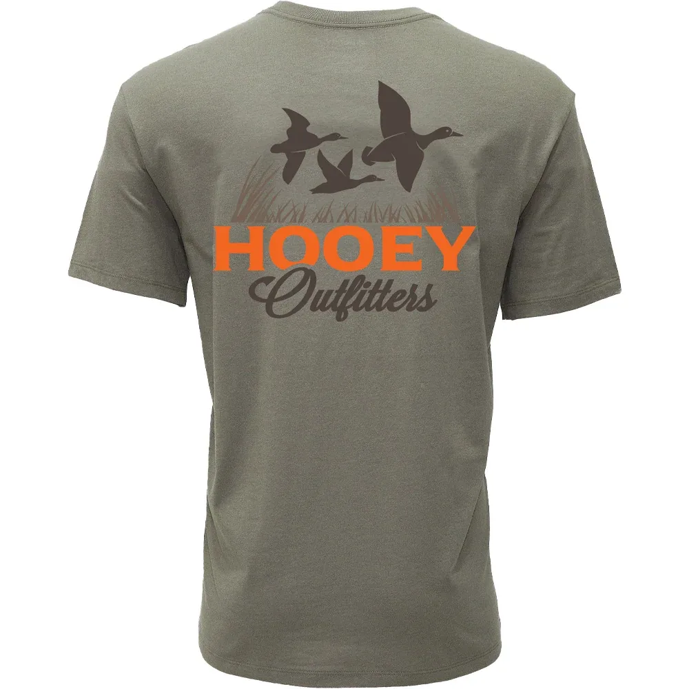 Hooey Men 's Decoy T-Shirt Olive W/Bird Logo HT2616OL