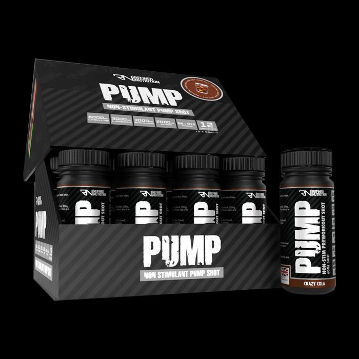 Refined Nutrition Pump Non-Stim Pre-workout Shots (12x60ml)