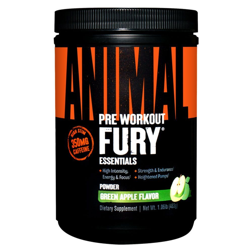 UNI ANIMAL PRE WORKOUT FURY GREEN APPLE PWDR 483G