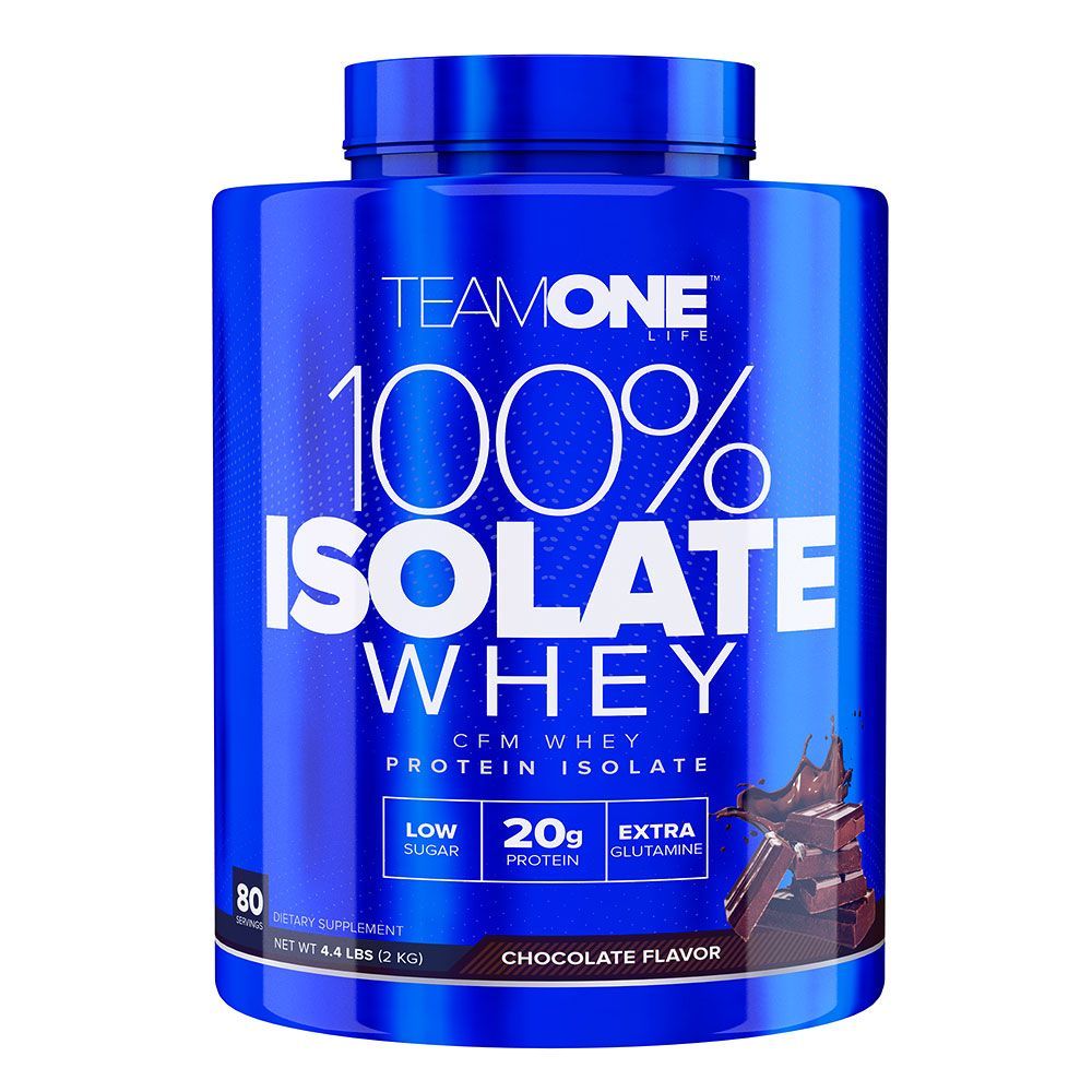TEAM ONE 100% ISOLATE WHEY CHOCOLATE 4.4LB TEAM ONE 100% ISOLATE WHEY CHOCOLATE 4.4LB