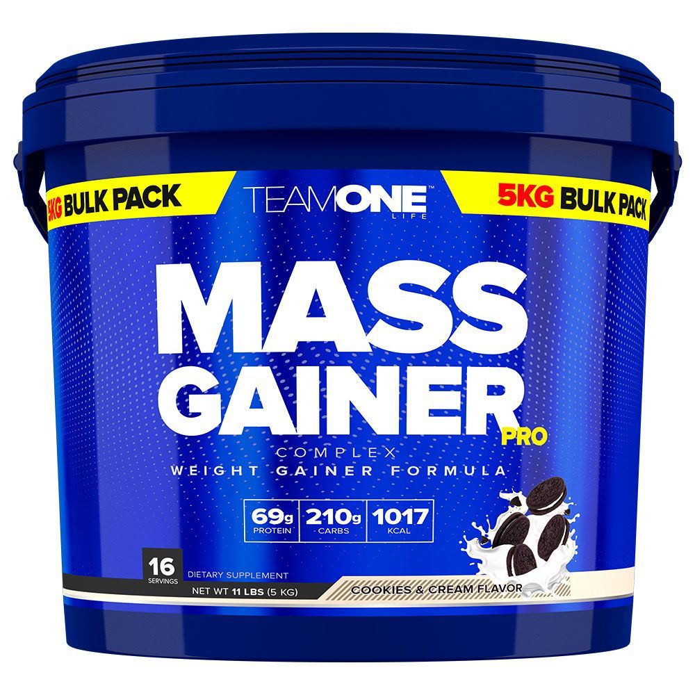 TEAM ONE MASS GAINER PRO COOKIES & CREAM 11LB