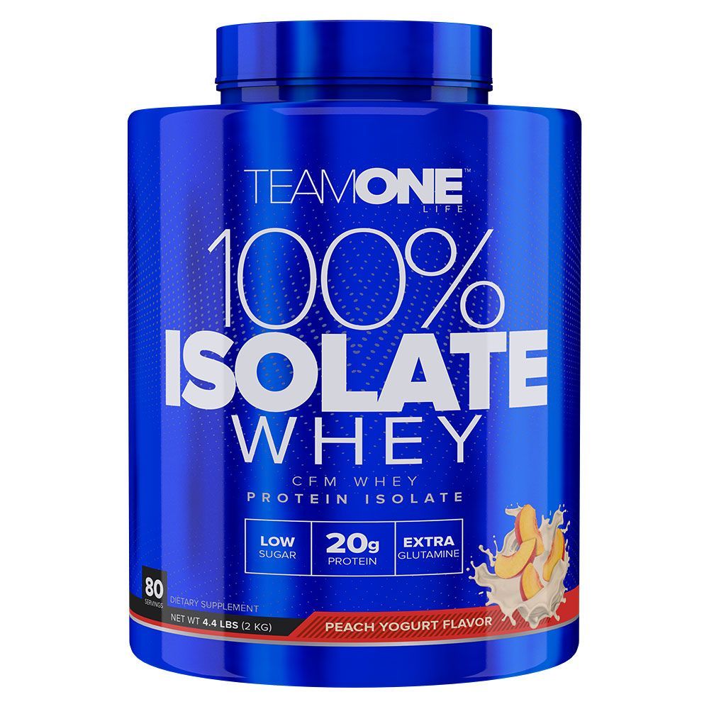 TEAM ONE 100% ISOLATE WHEY PEACH YOUGURT 4.4LB