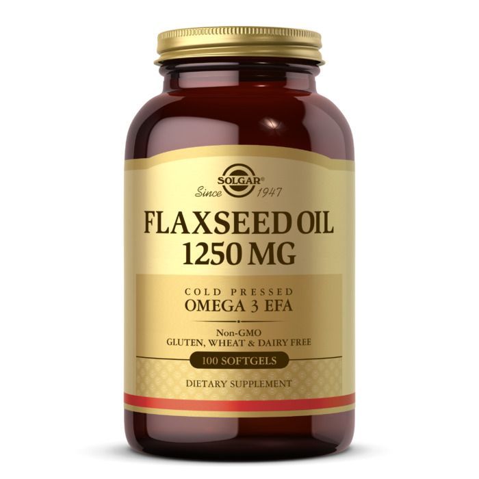 SOL FLAXSEED OIL 1250MG OMEGA 3 EFA 100SOFTGELS