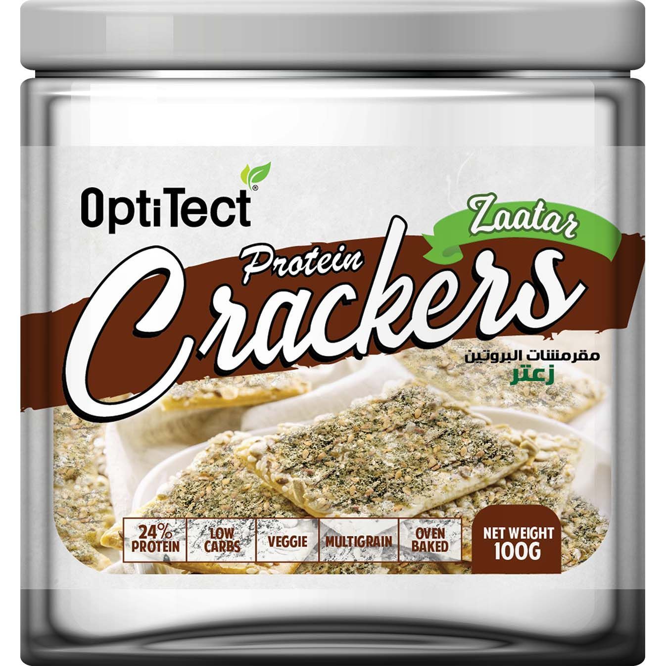 OPTI TECT PROTEIN CRACKERS ZAATER 100G
