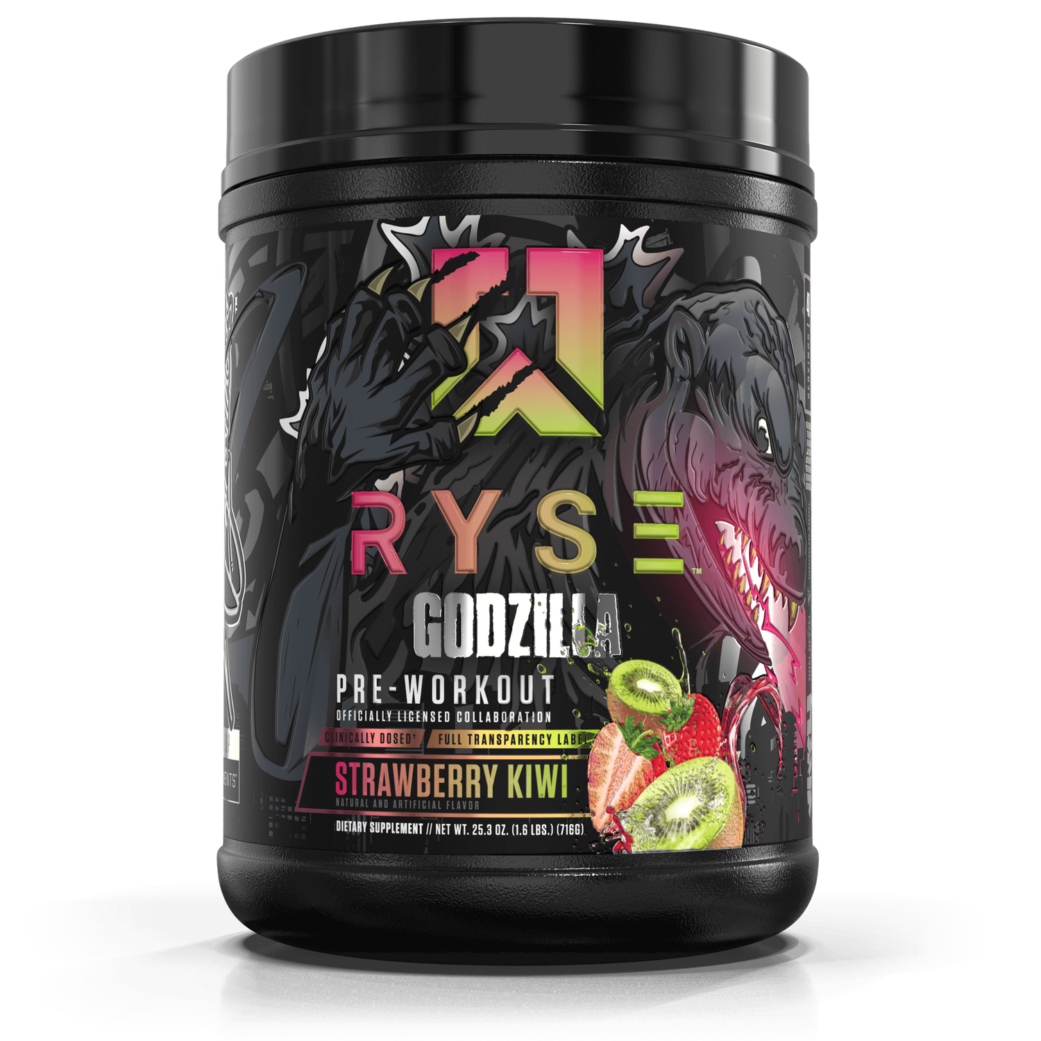 RYSE PRE-WORKOUT GODZILLA STRAWBERRY KIWI 1.6LBS