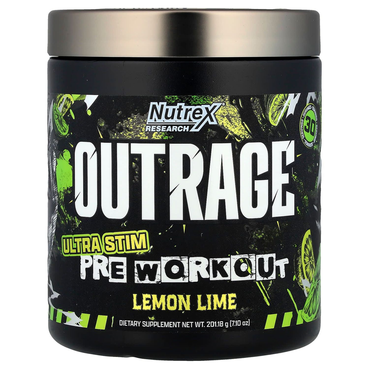 NUTREX OUTRAGE PREWORKOUT LEMON LIME 201.18G