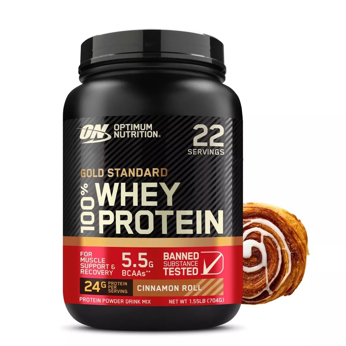 ON 100% WHEY GOLD PROTEIN CINNAMON ROLL 1.5LB