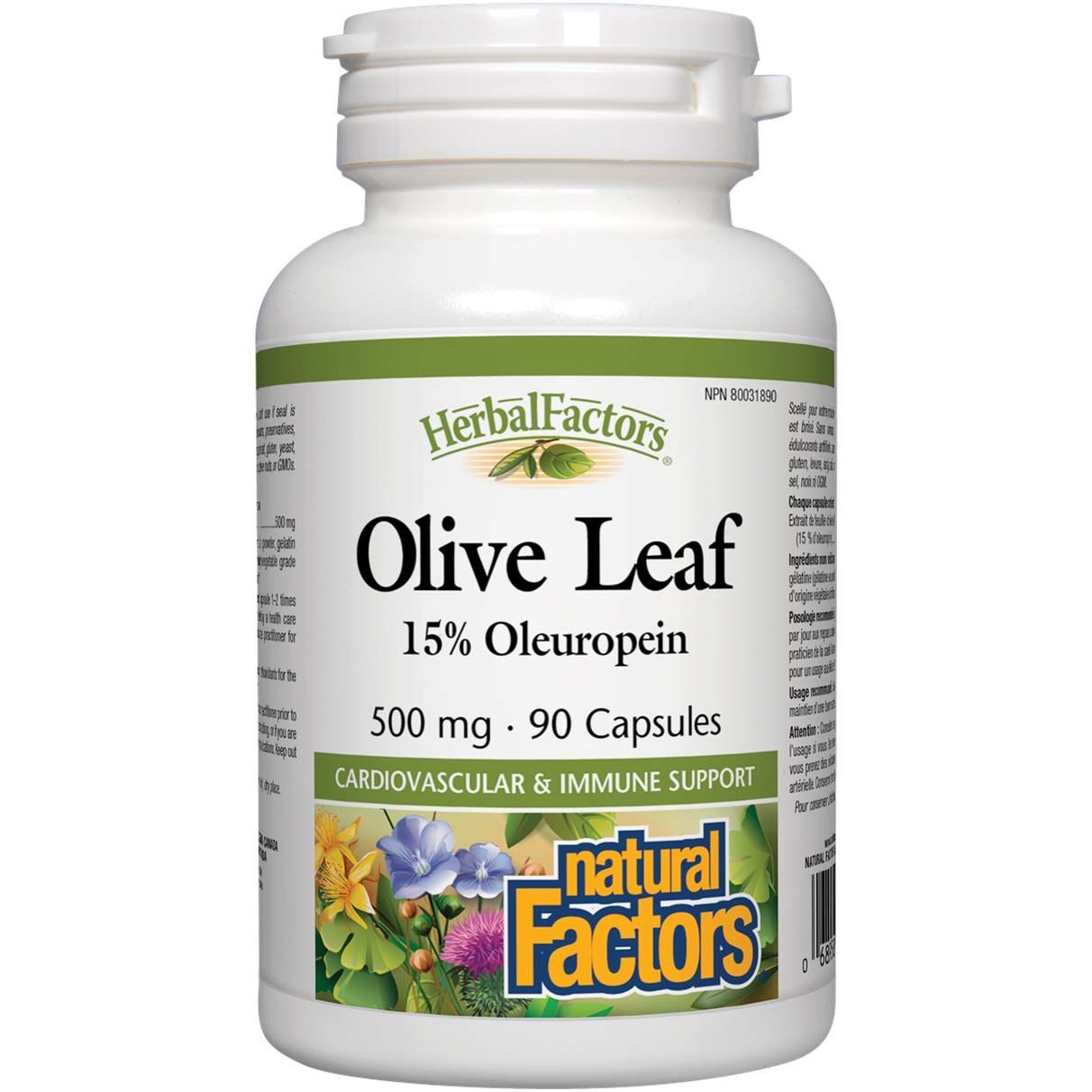 NF OLIVE LEAF 15% OLEUROPEIN 500MG 90CAPS