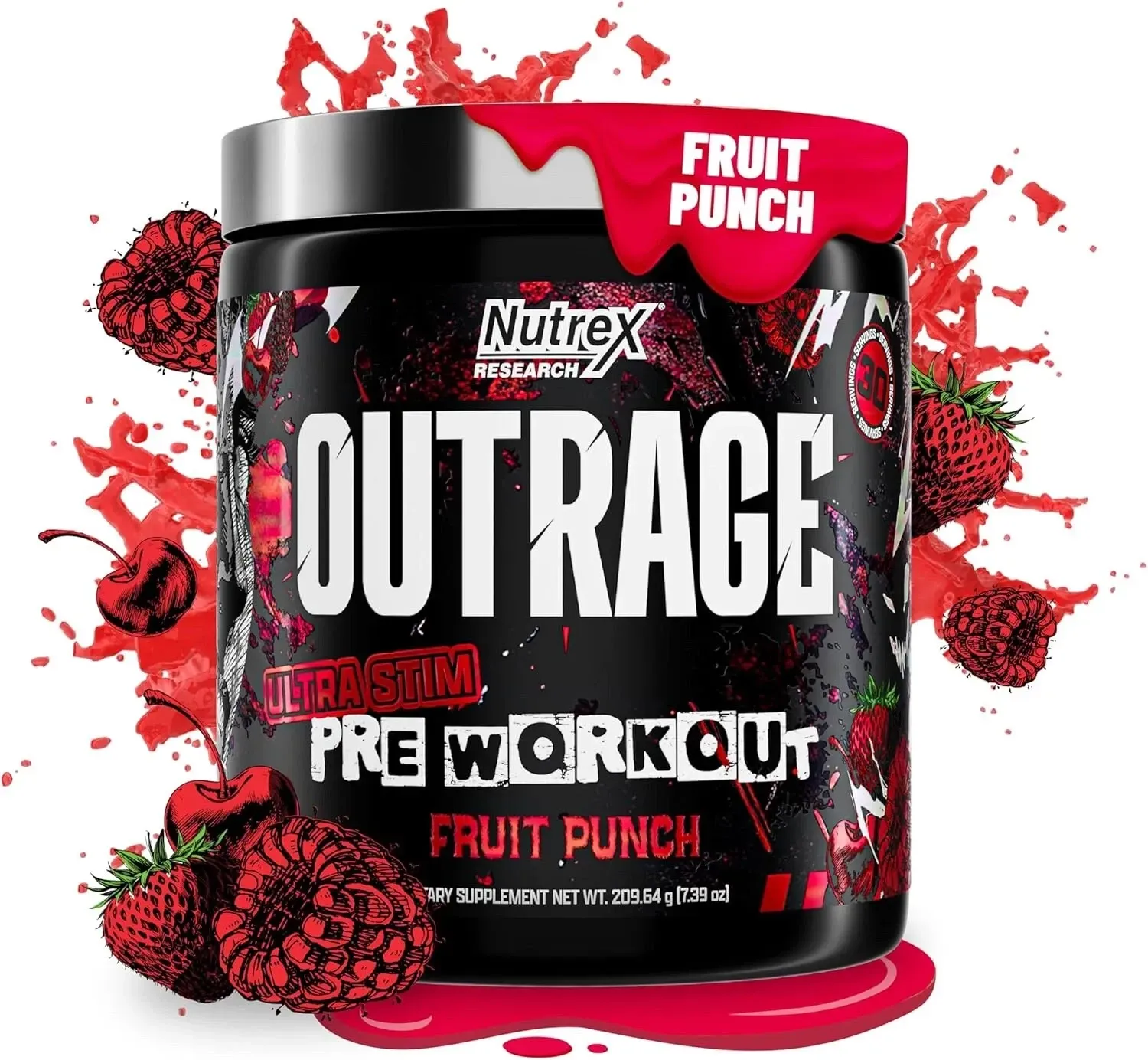 NUTREX OUTRAGE PREWORKOUT FRUIT PUNCH 209.64G NUTREX OUTRAGE PREWORKOUT FRUIT PUNCH 209.64G