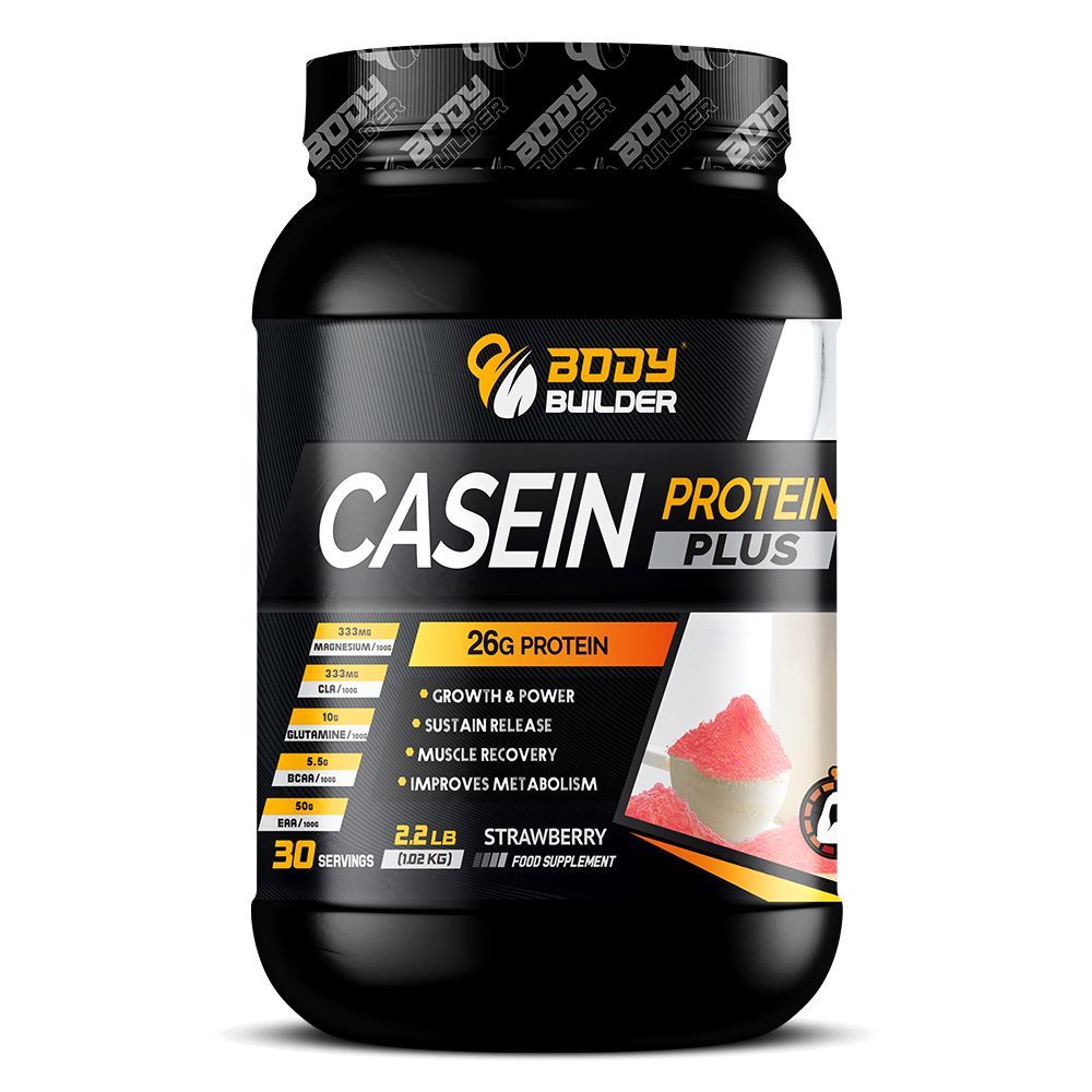 BODY BUILDER CASEIN PLUS STRAWBERRY 1020G