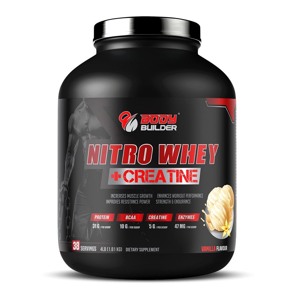 BODY BUILDER NITRO WHEY+CREATINE VANILLA 4LB