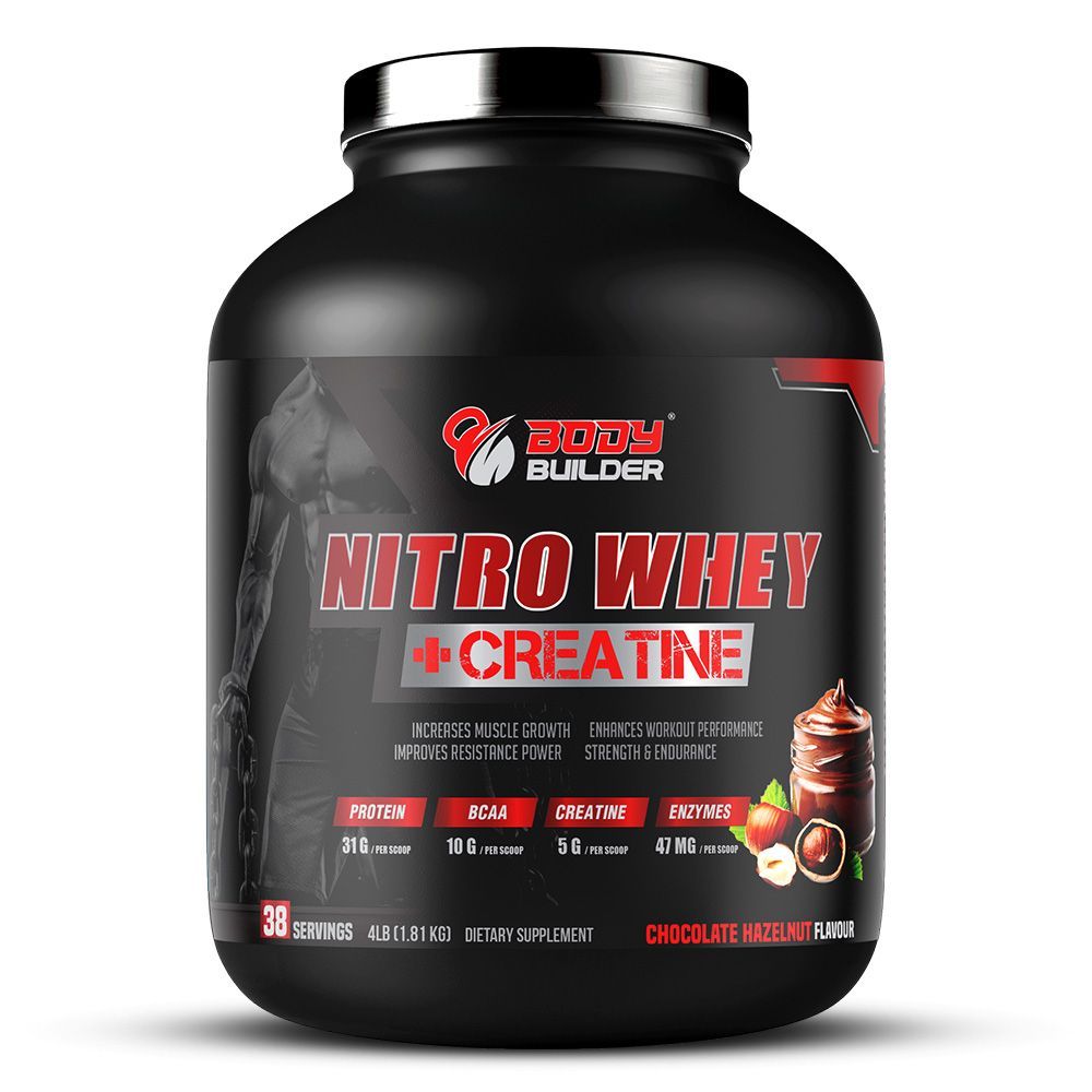 BODY BUILDER NITRO WHEY+CREATINE HAZELNUT 4LB