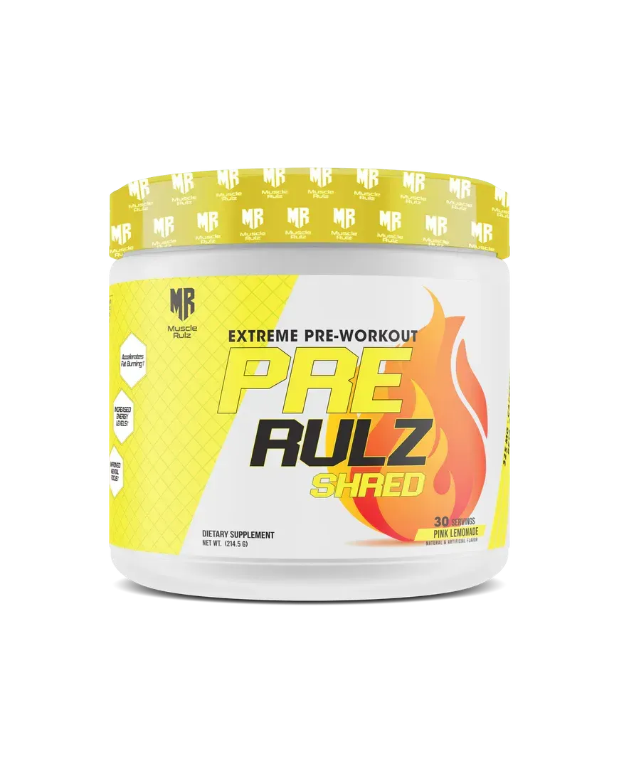 MUSCLE RULZ PRE RULZ SHRED 30SV PINK LEMONADE