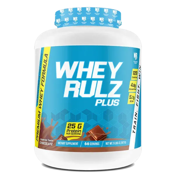 MUSCLE RULZ WHEY RULZ PLUS 5LBS/2.26KG CHOCOLATE