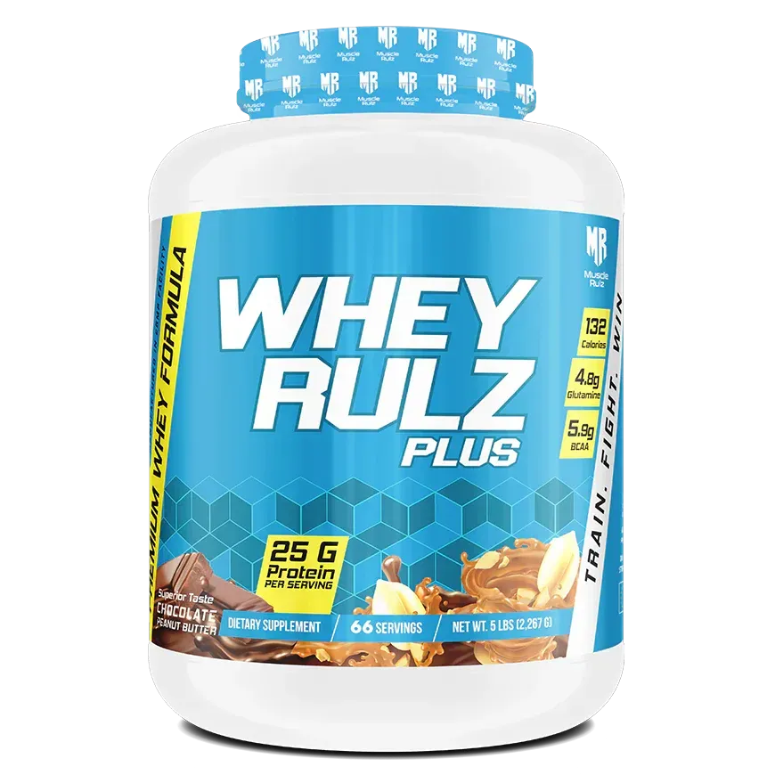 MUSCLE RULZ WHEY RULZ PLUS 5LBS/2.26KG CHOCOLATE PEANUT BUTTER