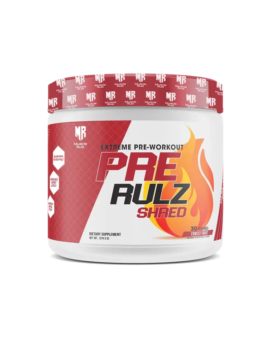 MUSCLE RULZ PRE RULZ SHRED 30SV FOREST FRUIT