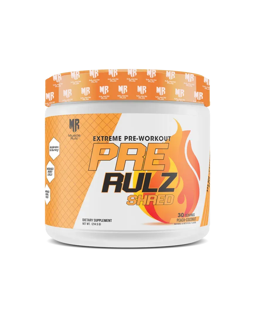 MUSCLE RULZ PRE RULZ SHRED 30SV PEACH-COCONUT