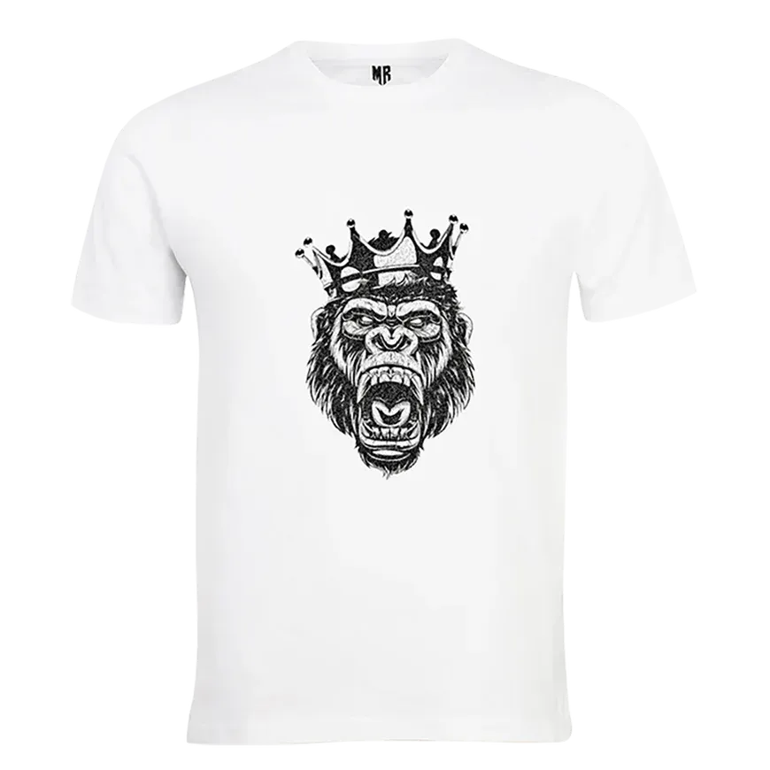 MUSCLE RULZ WHITE COTTON T-SHIRT