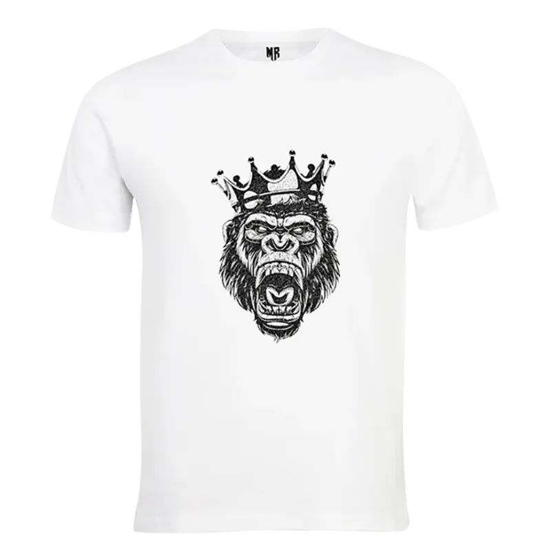 MUSCLE RULZ WHITE COTTON T-SHIRT
