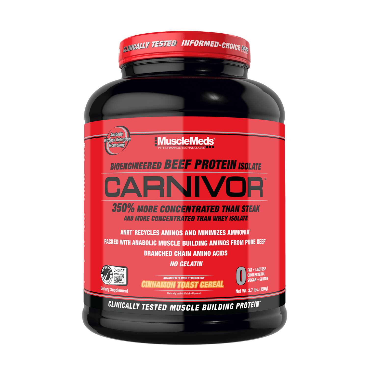MUSCLE MEDS CARNIVOR 4LBS CINNAMON TOAST CEREAL