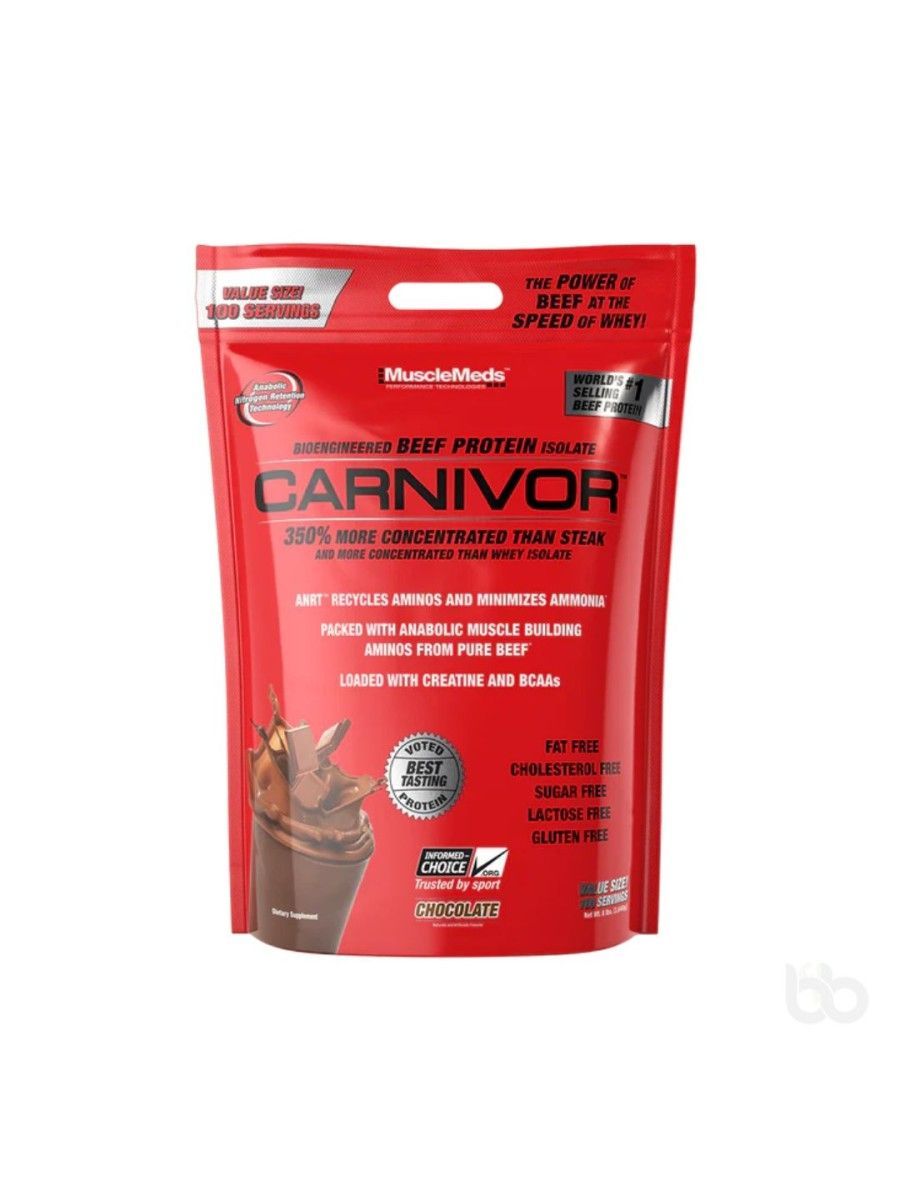 MUSCLE MEDS CARNIVOR 7.4LBS BAG 100SV CHOCOLATE