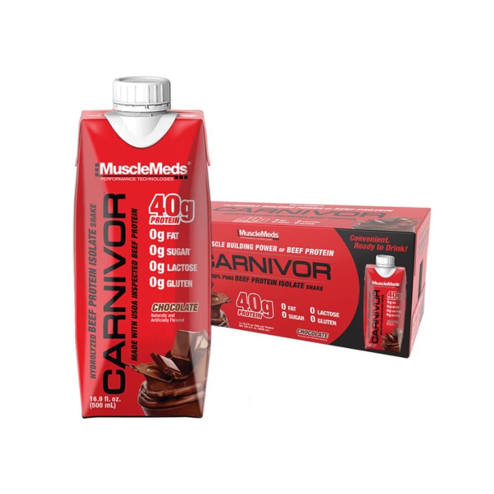 MUSCLE MEDS CARNIVOR RTD CHOCOLATE 500ml -12/pk