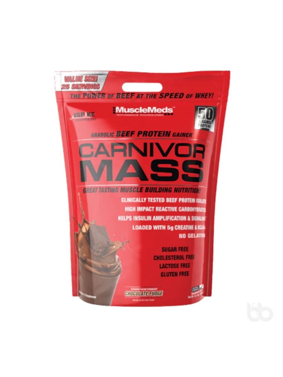 MUSCLE MEDS CARNIVOR MASS 10LBS BAG CHOCOLATE FUDGE