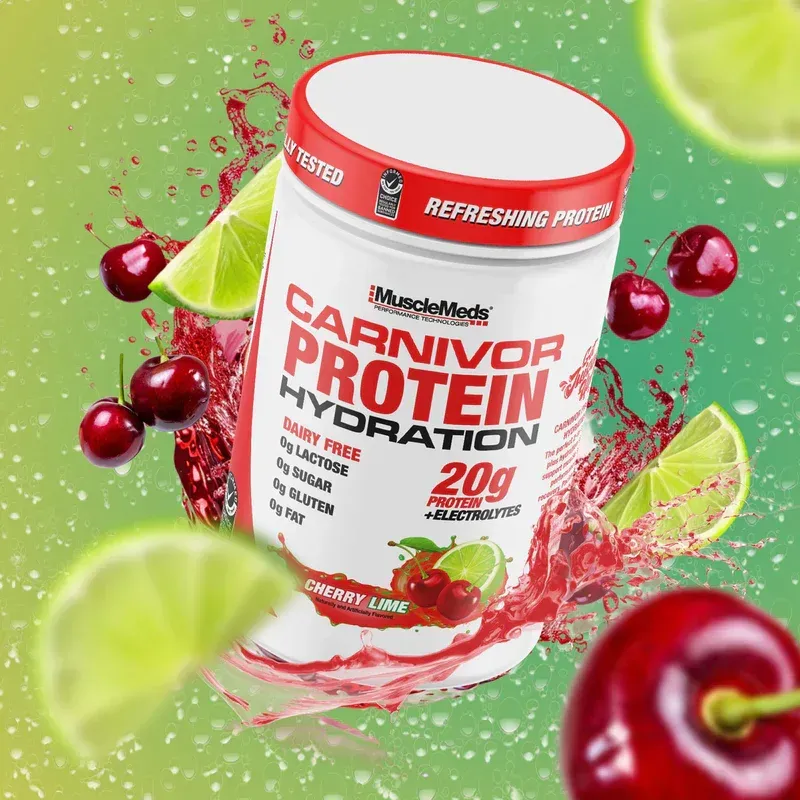 MUSCLE MEDS CARNIVOR PROTEIN HYDRATION 20SV CHERRY LIME