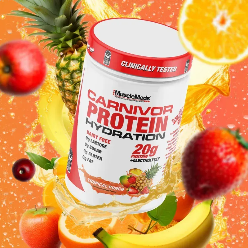 MUSCLE MEDS CARNIVOR PROTEIN HYDRATION 20SV TROPICAL PUNCH