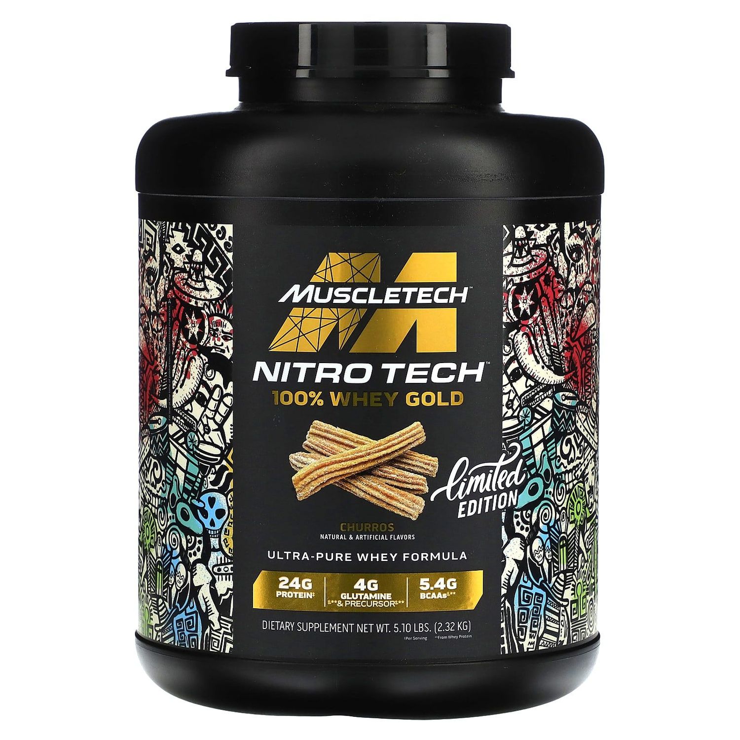 MT NITRO TECH 100% WHEY GOLD CHURROS 5.10LB MT NITRO TECH 100% WHEY GOLD CHURROS 5.10LB