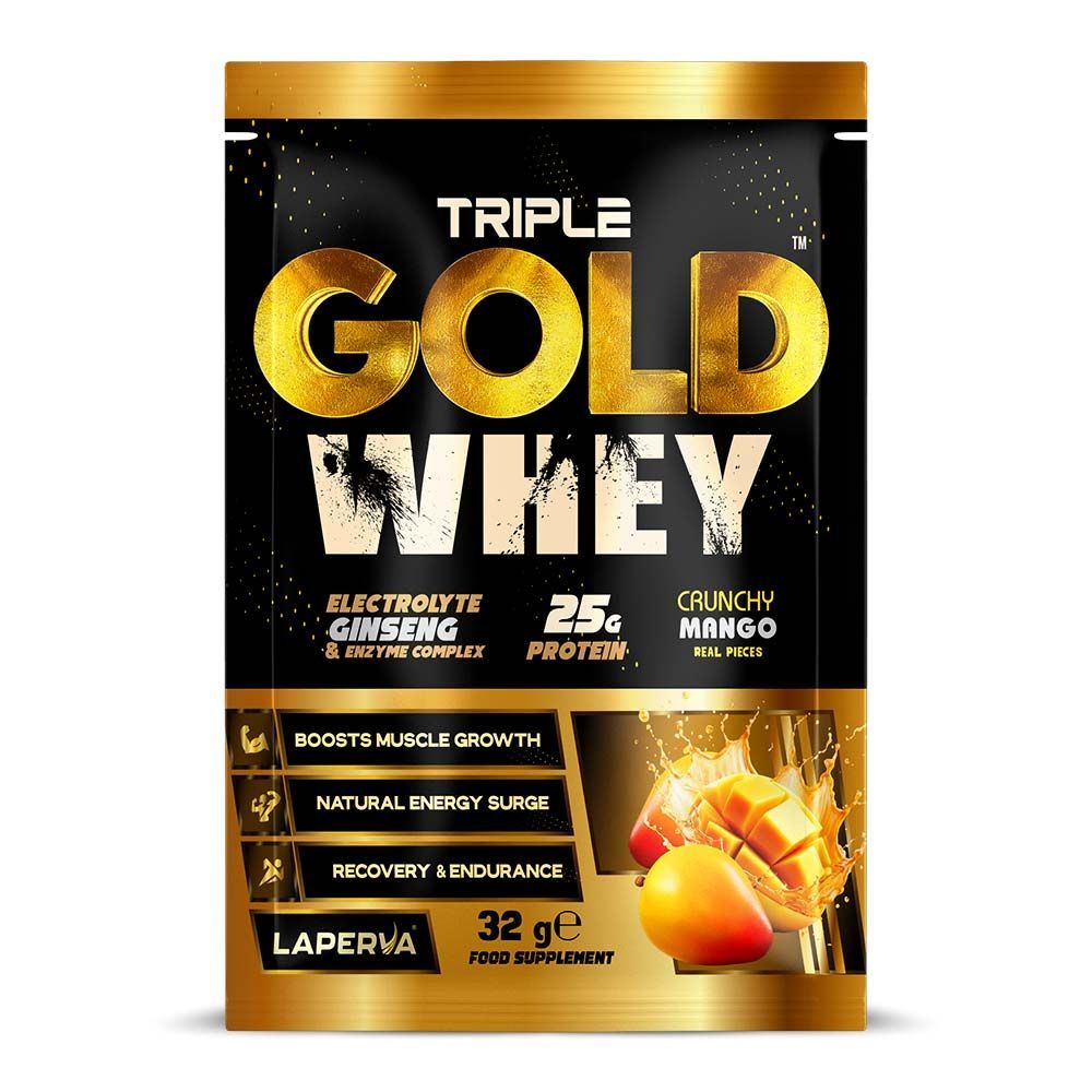 LAPERVA TRIPLE GOLD WHEY CRUNCHY MANGO BOTTLE 32G LAPERVA TRIPLE GOLD WHEY CRUNCHY MANGO BOTTLE 32G