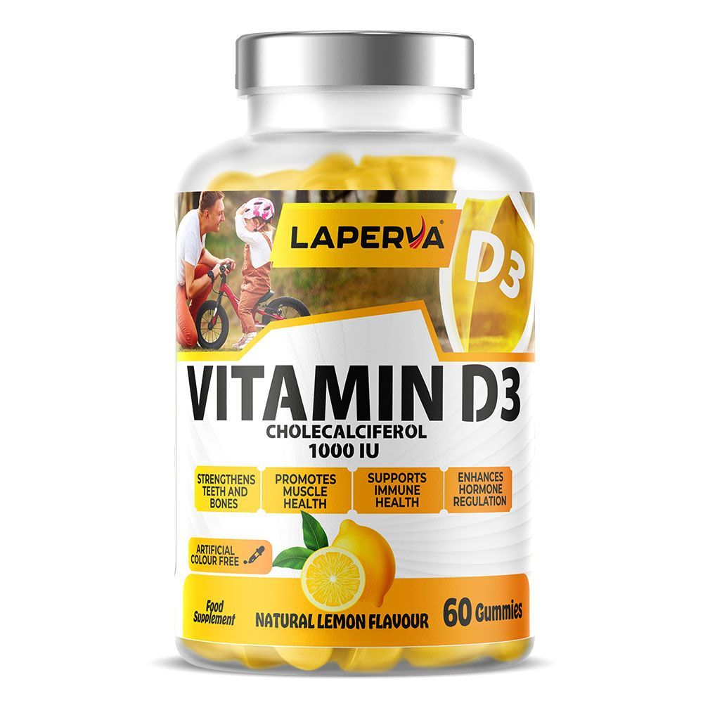 LAPERVA VITAMIN D3 1000IU LEMON 60GUMMIES