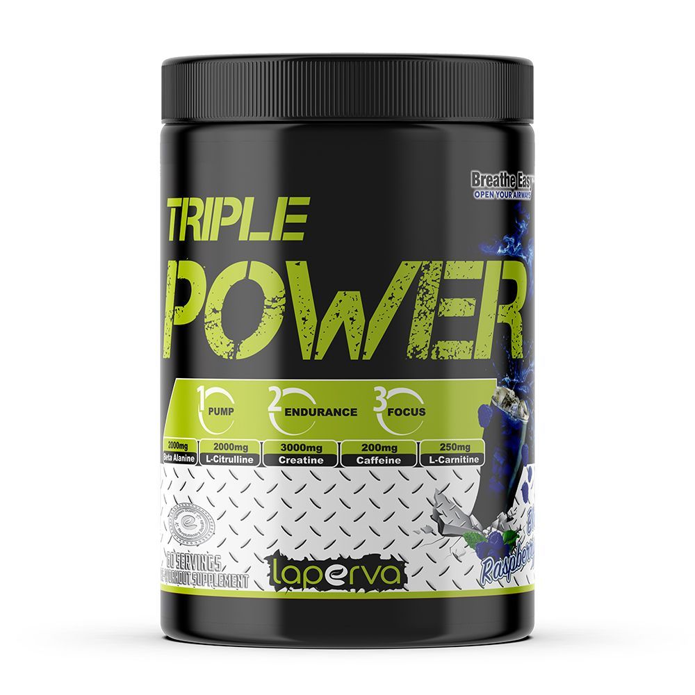 LAP TRIPLE POWER BLUE RASP 60SERV//BB PRE WORKOUT