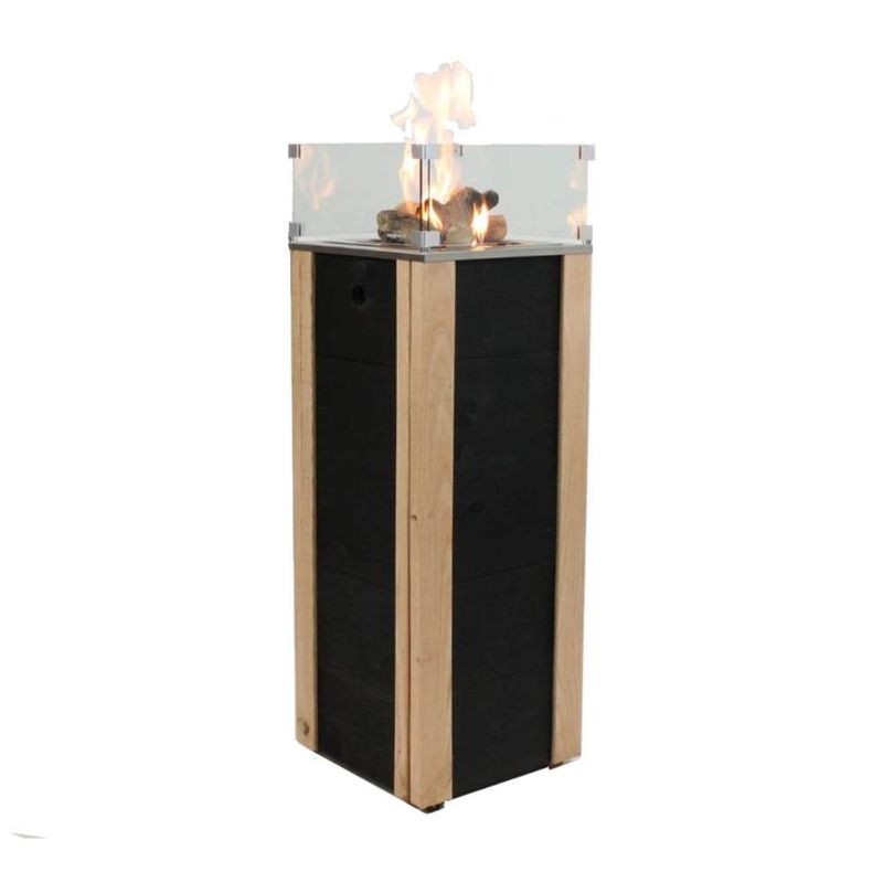 Enjoyfires Feuersäule Duo douglas-schwarz 40x40x100 cm